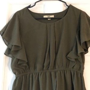 Beautiful Olive Green Mid-Thigh Dress